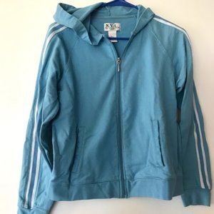 Baby Blue W/White Stripes Hoodie